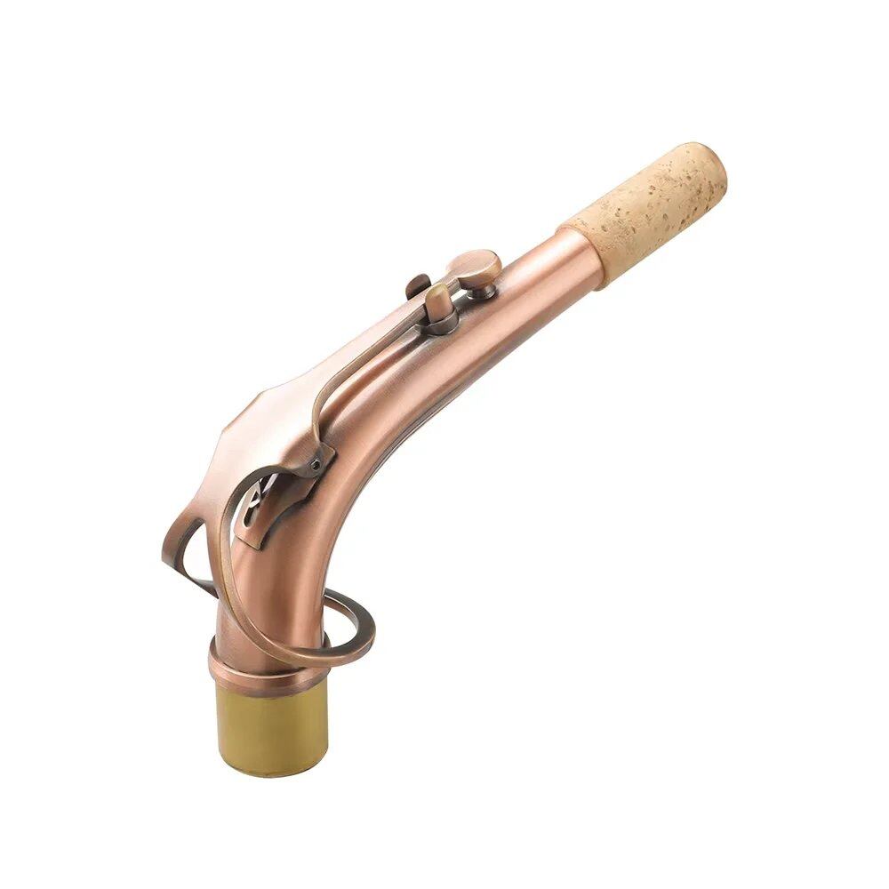 Silver-Plated Brass Bent Neck Saxophone Extension, Curved Neck for Tenor, Alto, and Soprano Saxophones, Woodwind Instrument Replacement Accessory, Parallel Import