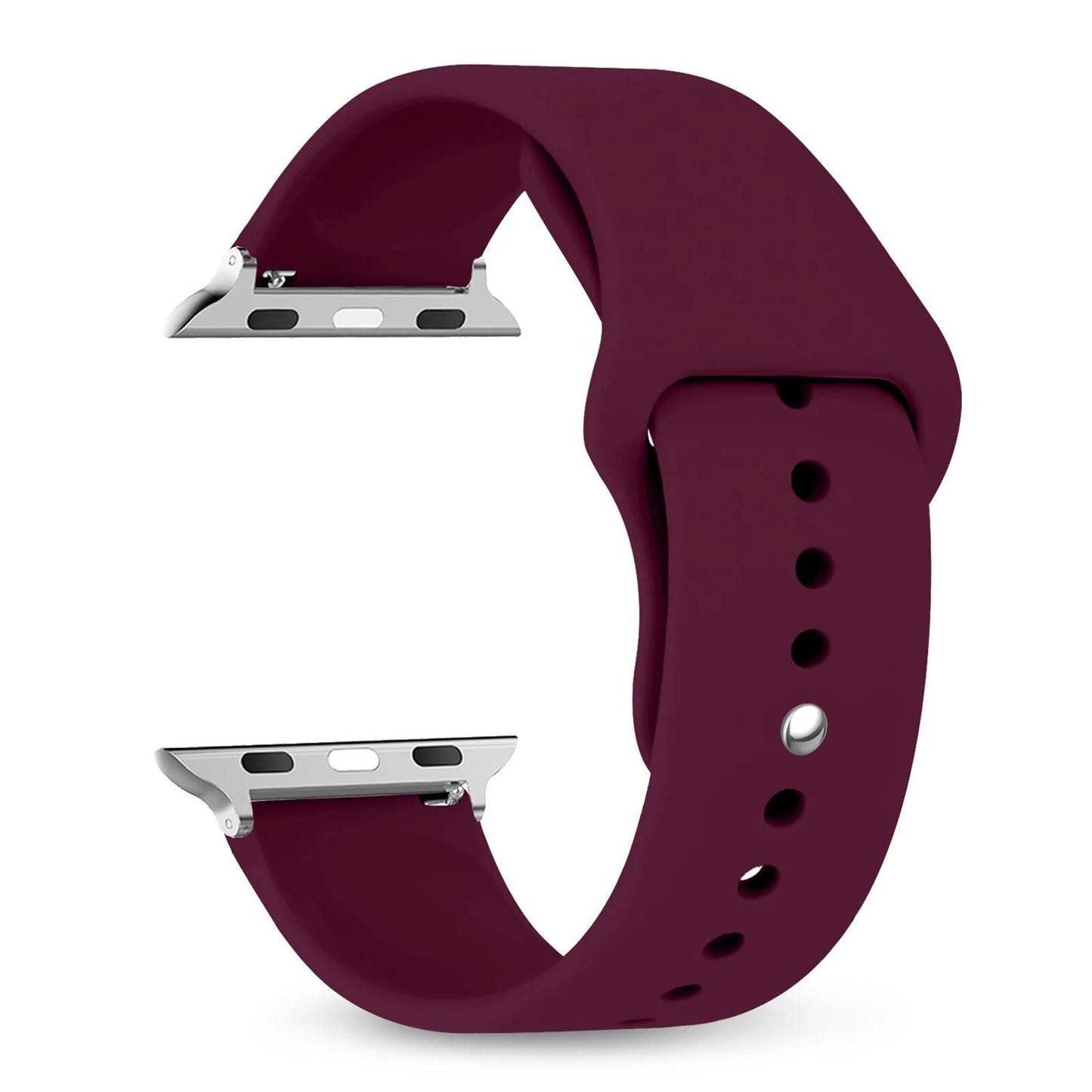 Silicone Sport Band for Apple Watch, 45mm, 44mm, 42mm, 49mm, 40mm, and 41mm, Compatible with iWatch Series 9/8/7/6/5/4/3/SE/Ultra 2, Band Color: mm; Ships from: Parallel Import