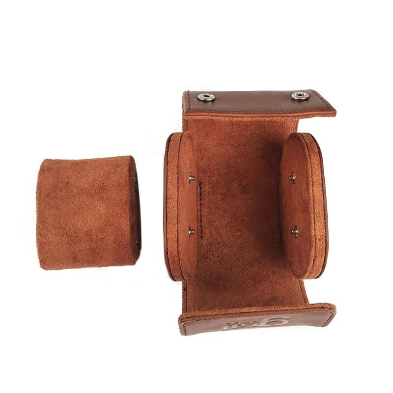 Luxury Leather Watch Case for Travel, Single Watch Storage, Gift Box, Perfect for Christmas, Anniversaries, Birthdays, and Other Gifts. Color: Parallel Import.