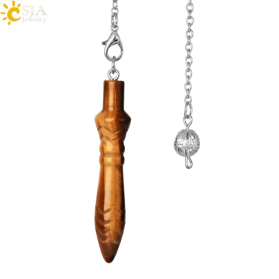 CSJA Spiritual Crystal Pendulum, Healing Pink Quartz, Dowsing Cone Pendant for Divination, Radiance Star Zia S971, Metal Color: Parallel Import