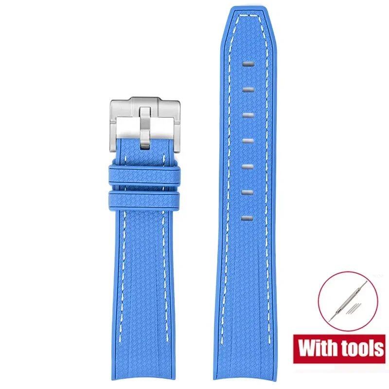 20mm Diving Strap with Curved Ends for Omega and Swatch Moonwatch, Silicone Rubber, Compatible with Rolex, Men's and Women's, Band Color: 20mm; Band Width: 20mm, Parallel Import