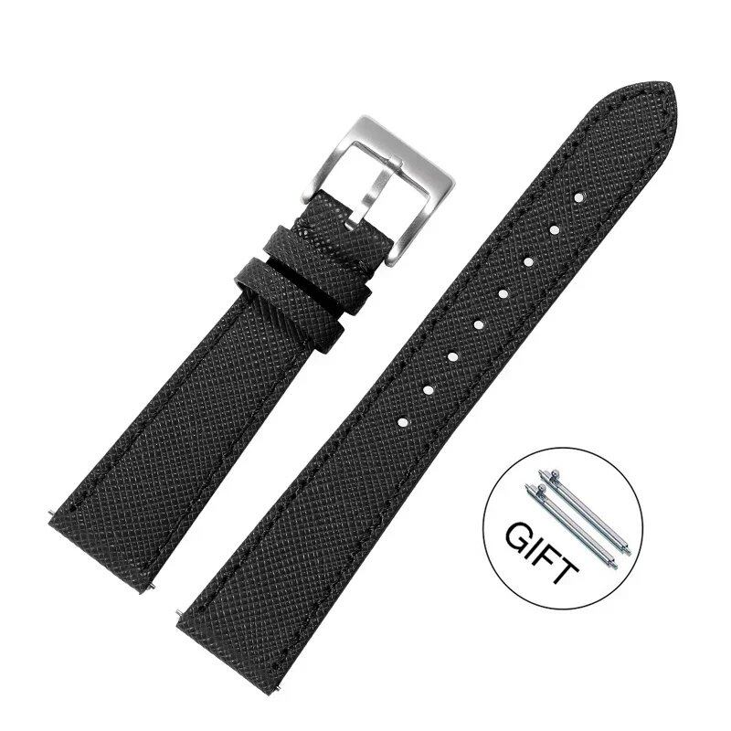 Genuine Leather Universal Watch Band for Samsung Galaxy Watch 7/6/5/4 (18mm, 22mm, 20mm, 40mm, 44mm), Quick Release Bracelet, Band Color: mm, Parallel Import