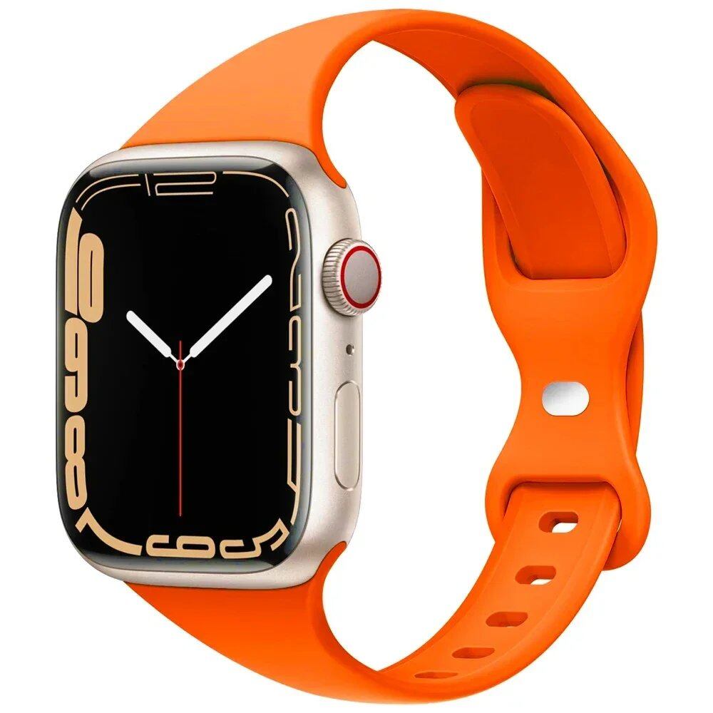 Waterproof Slim Silicone Sport Band for Apple Watch Ultra 49mm/Series 9-8-7 (41mm/45mm/44mm/40mm) - Compatible with iWatch 10 (46mm/42mm) Band Color: mm; Ships from: Parallel Import