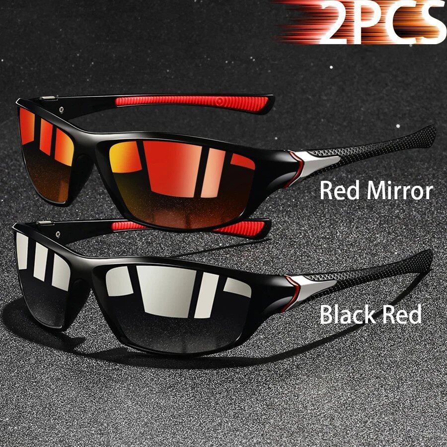 Set of 1, 2, or 3 Retro Sports Sunglasses for Men and Women, Ideal for Fishing, Running, Cycling, Climbing, and Outdoor Sports, UV400 Protection, Anti-Glare Lens Color: Parallel Import