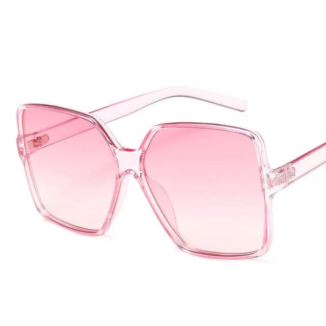 Women's Oversized Gradient Plastic Sunglasses, Designer, UV400 Protection, Frame Color: Other; Parallel Import