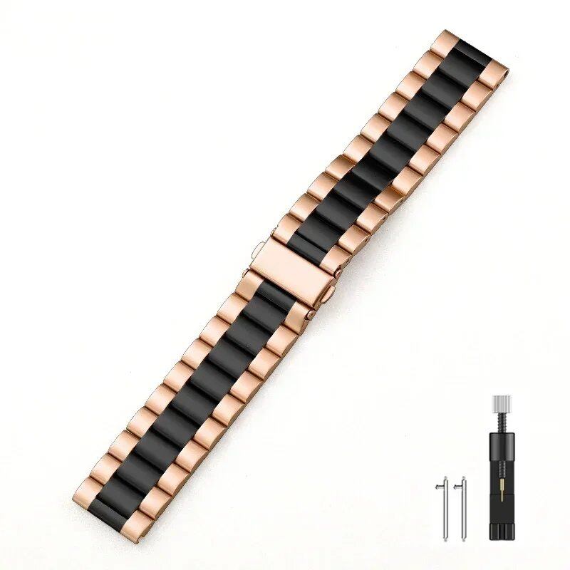 22mm Metal Strap, Premium Stainless Steel Wristband for Garmin Forerunner 265, 965, 955, 255, Music, and Garmin Venu 3/2 Accessories, Band Color: Parallel Import