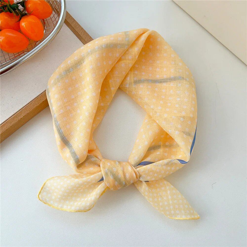 Women's Fashion Bandana Cotton Headscarf Small Hijab Floral Print Handkerchief Hair Scarf Headband Neck Scarf Size: One Size Fits Most; Parallel Import