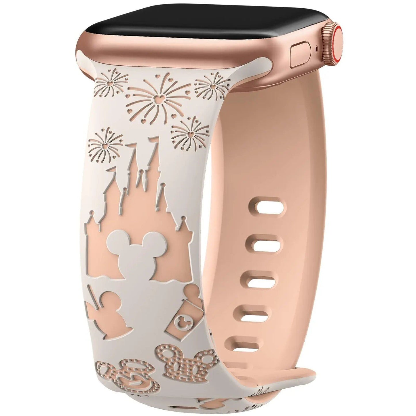 Silicone band for Apple Watch, sizes 40mm, 44mm, 42mm, 46mm, 49mm, 41mm, and 45mm. Engravable. Compatible with Series 10/9/8/7/SE/6/Ultra 2. Band color: mm. Parallel import.