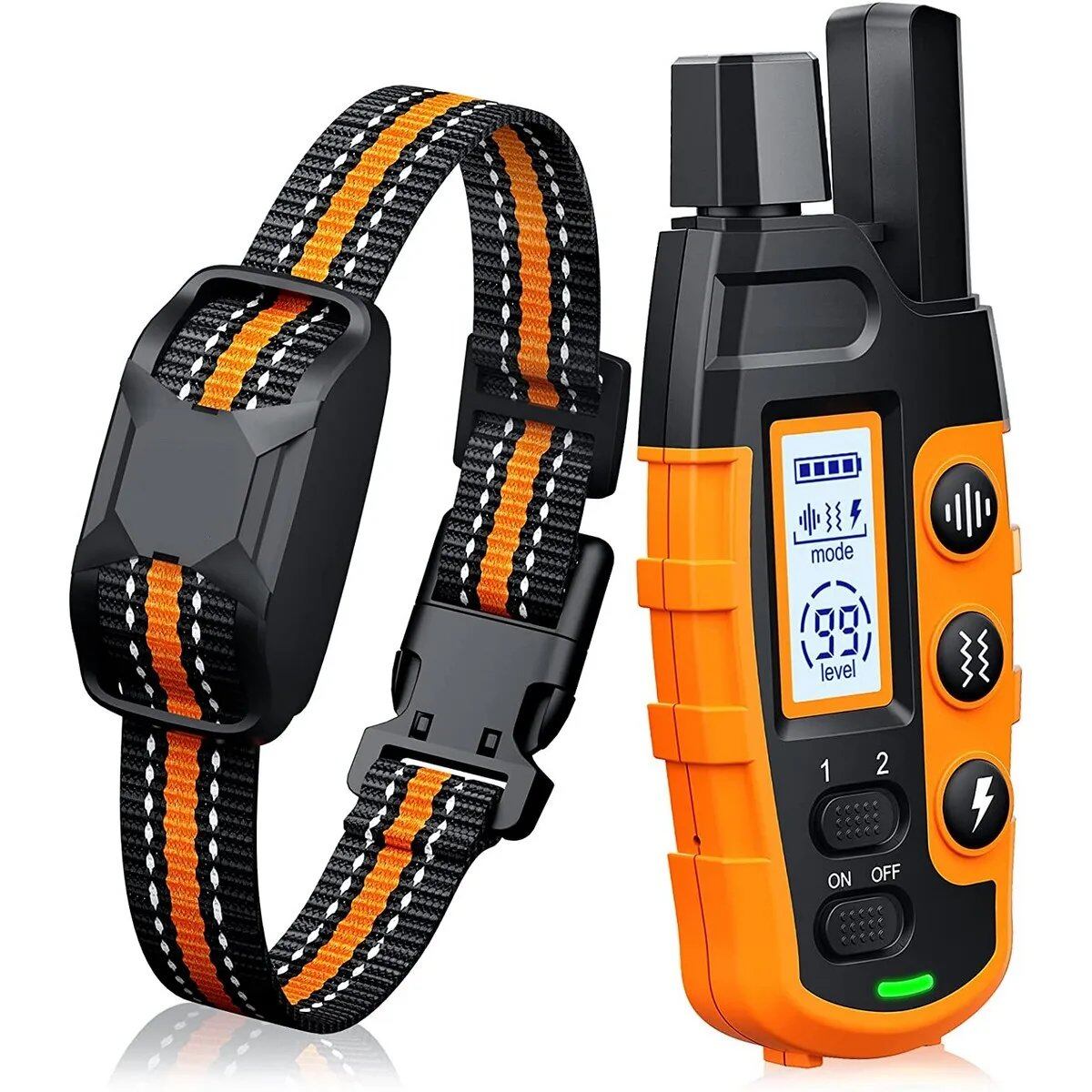 3300ft Waterproof Remote Dog Training Collar with Beep, Vibration, and Shock Functions, High-Quality Pet Training, Rechargeable, Color: Parallel Import