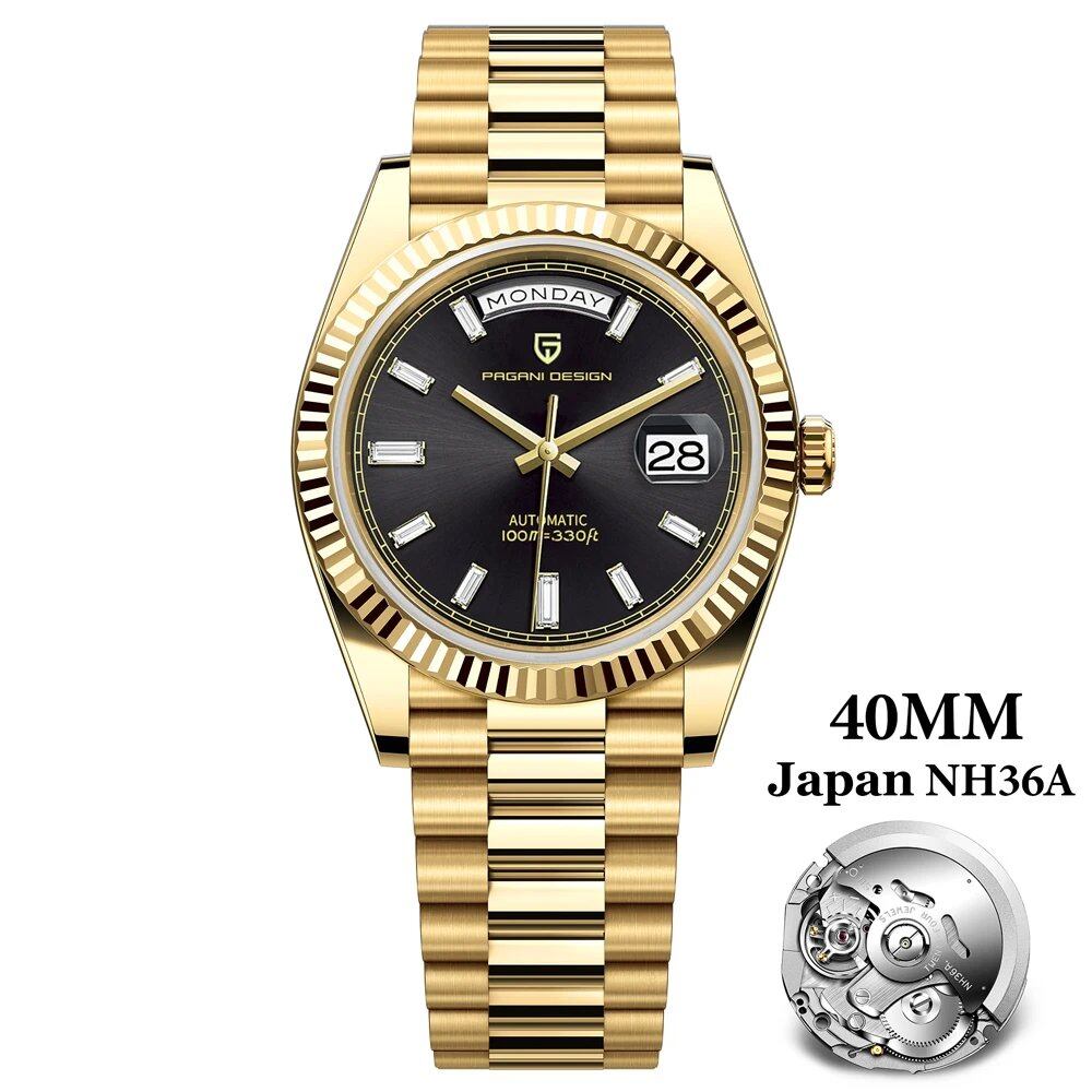 Pagani Design New Luxury Rose Gold DD40 Automatic Men's Watch NH36A Mechanical Stainless Steel Waterproof; Ships from: Parallel Import