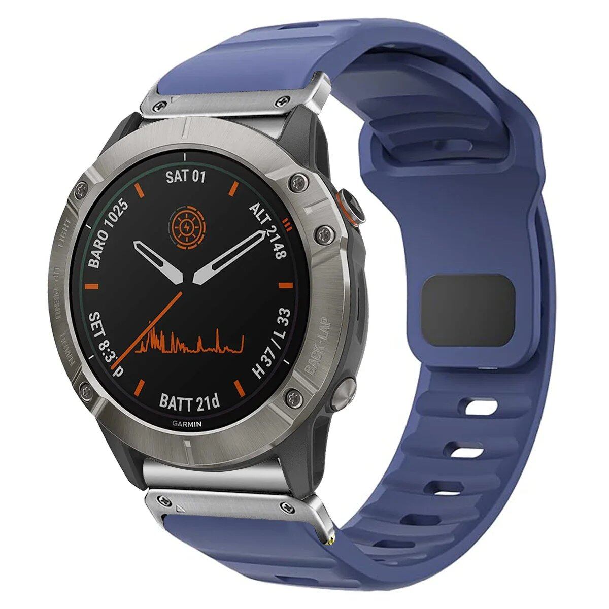 QuickFit Silicone Strap for Garmin Fenix 8, E, 7, 7X, 6X, Pro, 5X Plus, Epic, Pro Gen 2, 47mm, 51mm, Enduro 3, Gapless, 22mm, 26mm, Watch Band, Size: 2; Ships from: Parallel Import