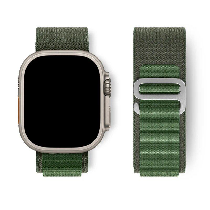 Apple Watch Ultra用アルパインループストラップ 49mm 45mm 46mm 44mm 41mm 42mm 40mm対応 ナイロンブレスレット シリーズ10/9/8/7/SE/6/5/4/3対応 サイズ: 並行輸入品