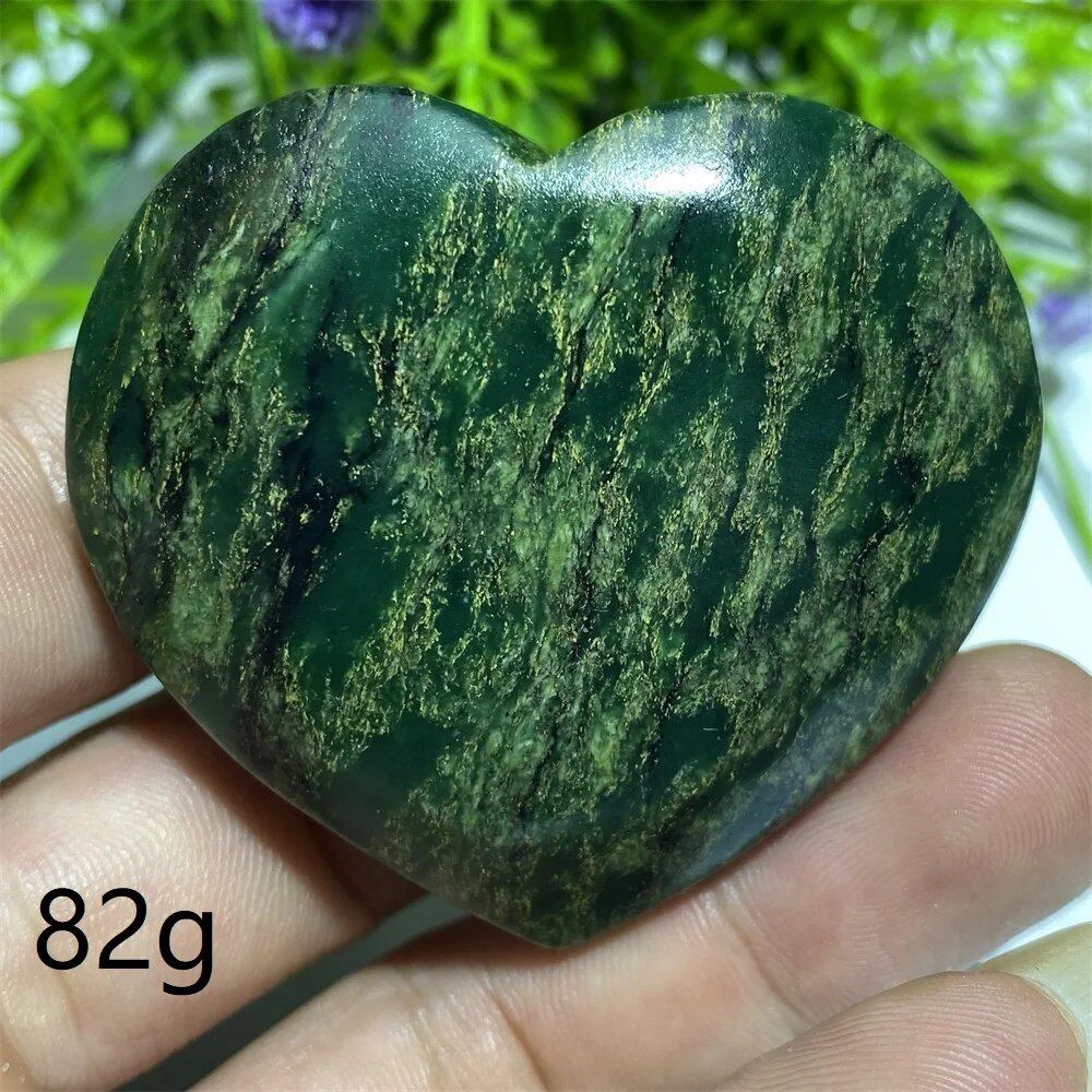 天然水晶 エメラルド原石 ハート型 パームストーン スピリチュアル 瞑想 ヒーリング クリスタル インテリア 並行輸入品