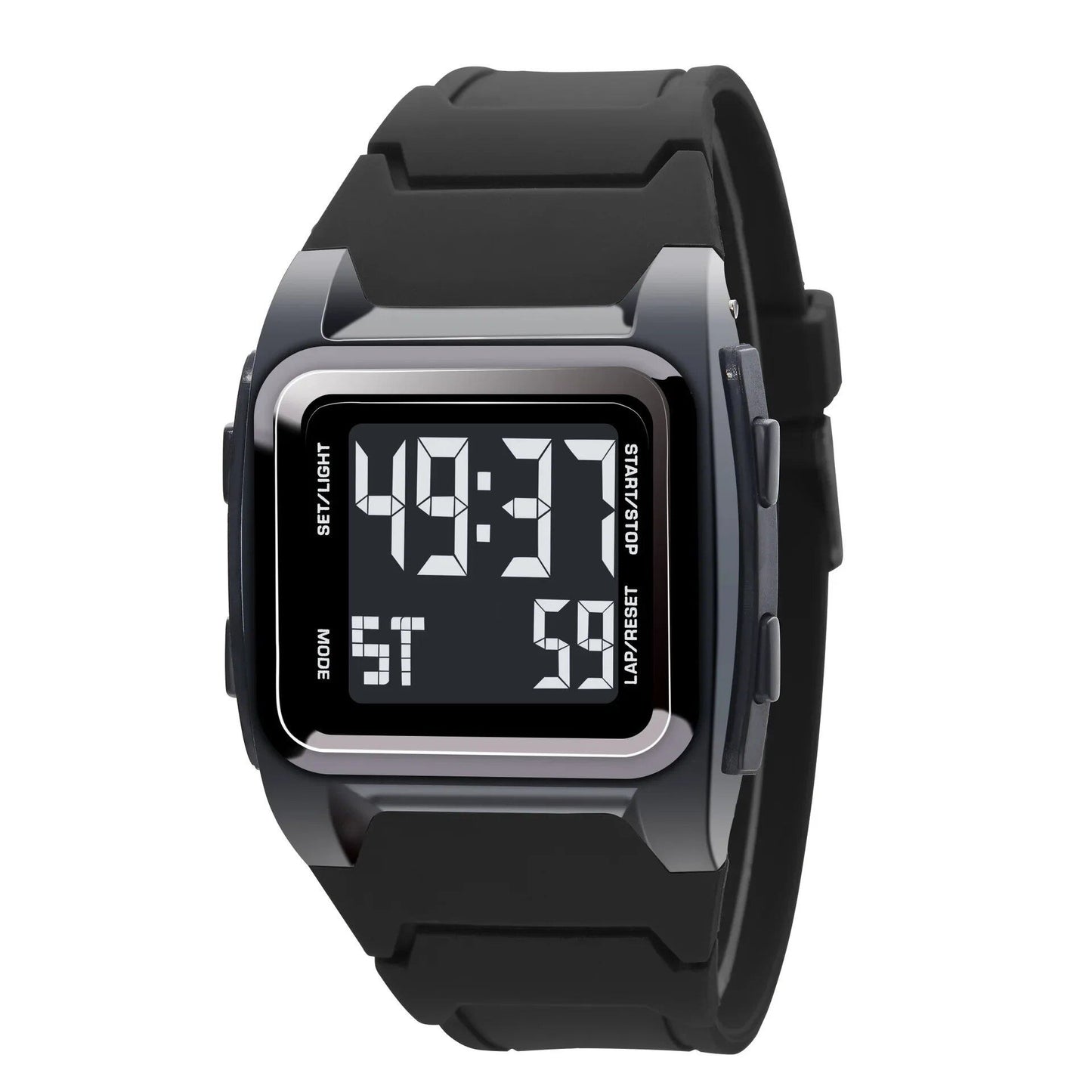 YIKAZE Men's Waterproof Sports Digital Watch with Alarm, Stopwatch, and LED Display, Multi-Function, Parallel Import