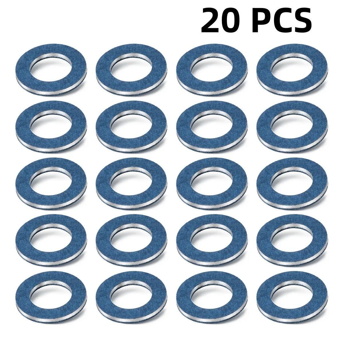Set of 10/20/50/100 Oil Drain Sump Platform Gaskets, Washers, 12mm Hole, Seal Rings, 90430-12031, for Toyota Camry, Colora, and Lexus. Color: 0. Parallel Import.