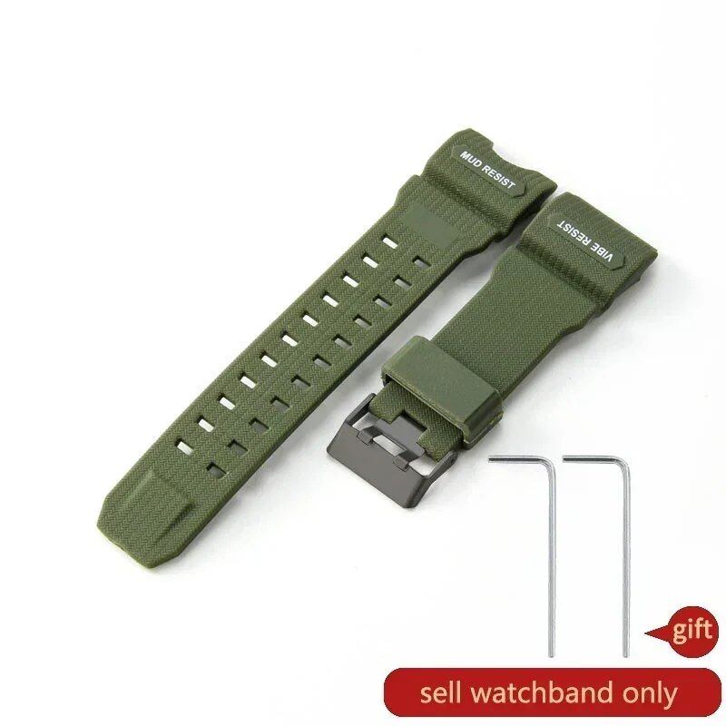 Premium, lightweight, breathable, skin-friendly silicone watch band for Casio G-SHOCK Mudmaster GWG-1000-1A/A3/1A1 GB/GG. Band Color: Parallel Import.
