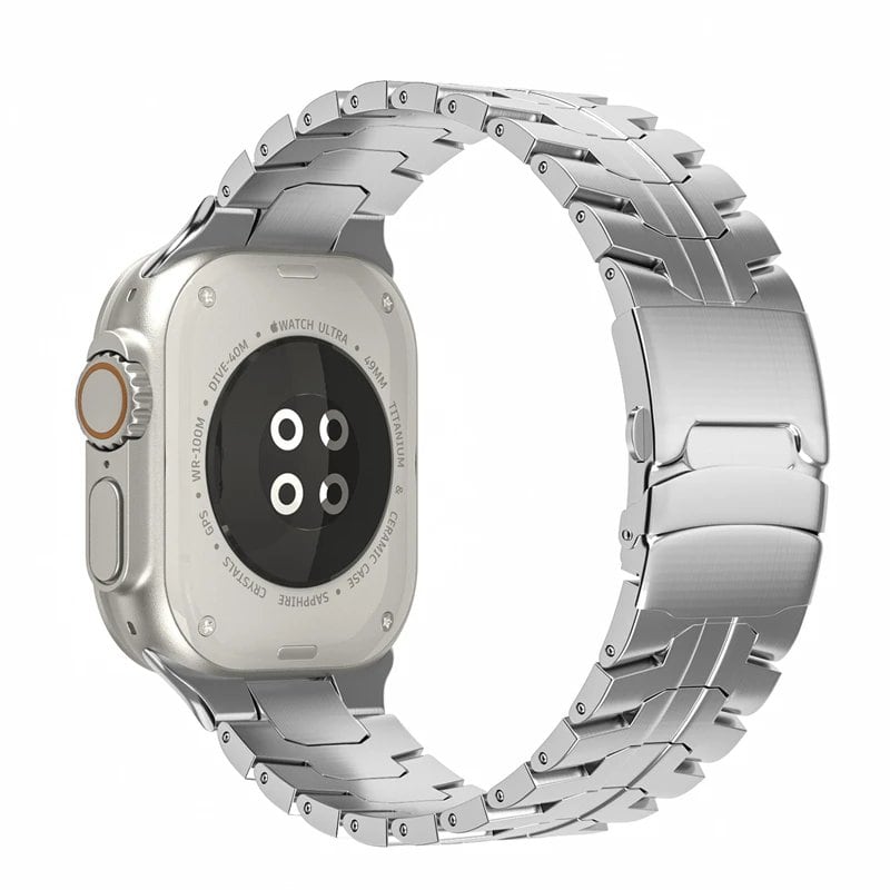 Apple Watch Ultra 2 Titanium Strap - Compatible with 49mm, 46mm, 45mm, 44mm, and 42mm iWatch 10/9/8/7/SE Stainless Steel Bracelet Sizes: Parallel Import