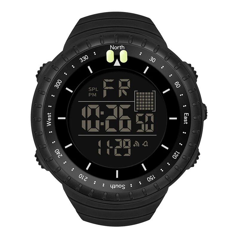 New Men's Sports Digital Watch with Stopwatch, Date and Day Display, Outdoor Waterproof, Electronic Watch, SK85 Color, Parallel Import