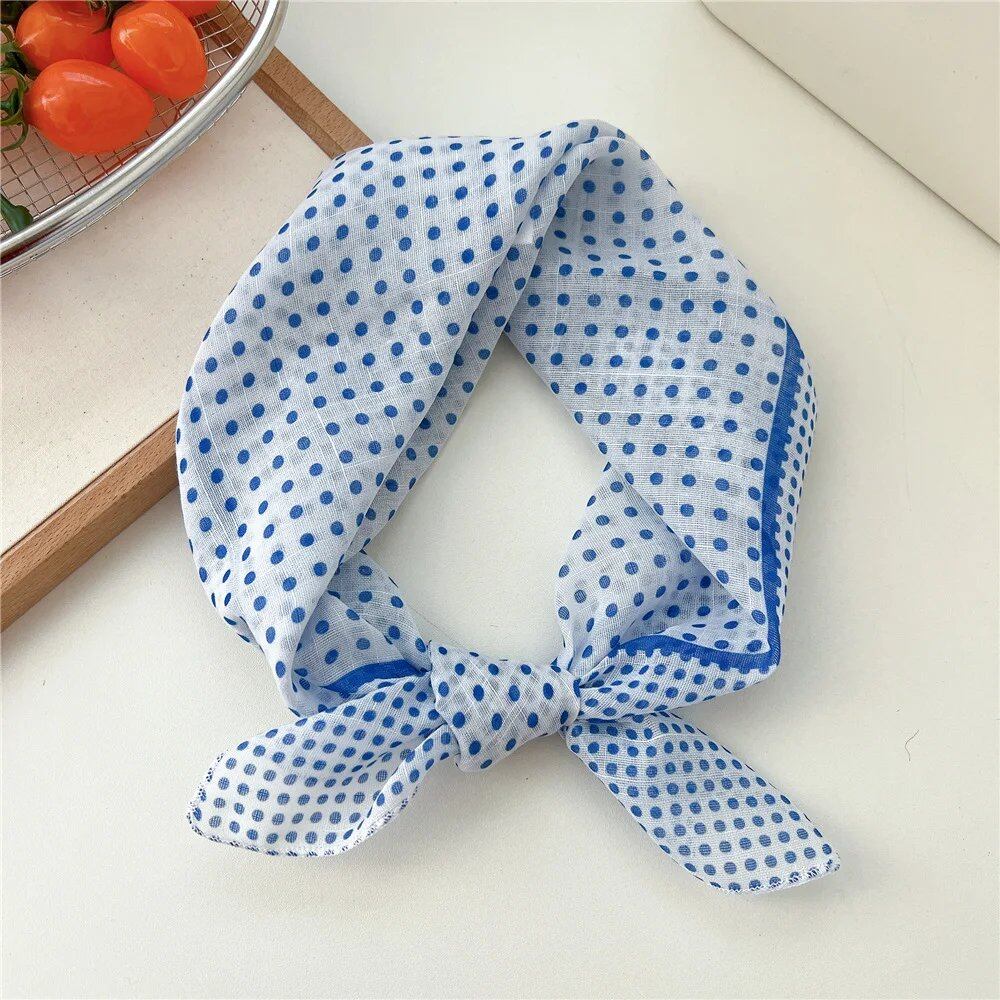 Women's Fashion Bandana Cotton Headscarf Small Hijab Floral Print Handkerchief Hair Scarf Headband Neck Scarf Size: One Size Fits Most; Parallel Import