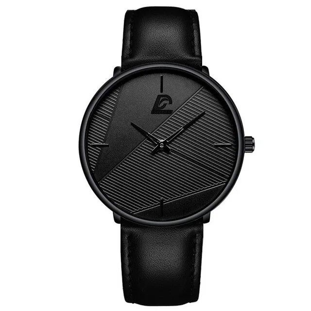 Fashionable Men's Minimalist Watch, Simple Business Style, Ultra-Thin, Stainless Steel Mesh Strap, Quartz Movement, Relogio Masculino, Color: Parallel Import
