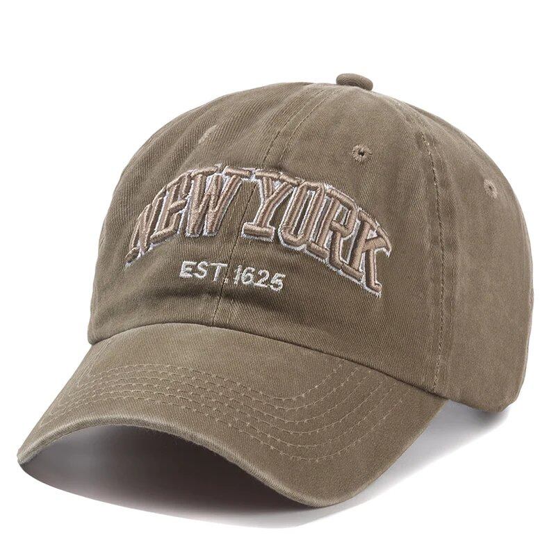 2025 New York Washed Cotton Cap for Men and Women, Snapback Cap, Baseball Cap, Sun Hat, Newsboy Cap, Dad Hat, Outdoor Cap, Parallel Import