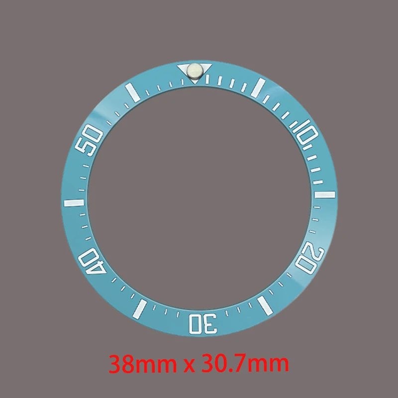 38mm×30.7mm 湾曲セラミックウォッチベゼルインサート SKX007 SKX009 SUB GMT対応 NH36 NH35 ティファニーブルー 時計リングパーツ カラー:0 並行輸入品
