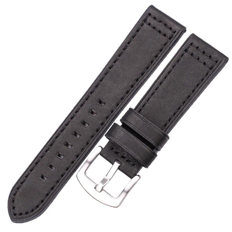 Genuine cowhide leather watch band for Samsung Gear S3 in black, blue, gray, and brown. Compatible with men and women. Band color: mm. Parallel import.