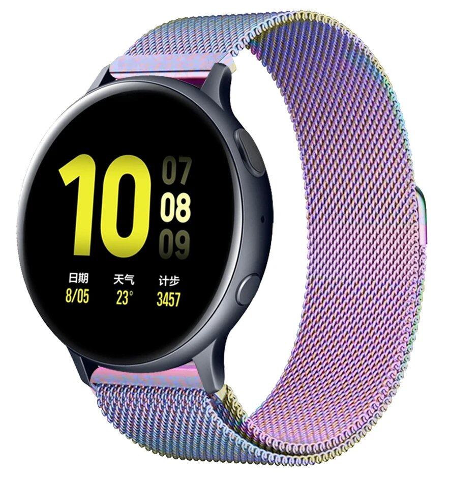 ガーミンvivoactive 5/デンバーSW360 DW互換 ミラネーゼループストラップ 20mm 22mm 交換用ブレスレット アマズフィット・モト360対応 ユニバーサルウォッチバンド バンドカラー:mm 並行輸入品