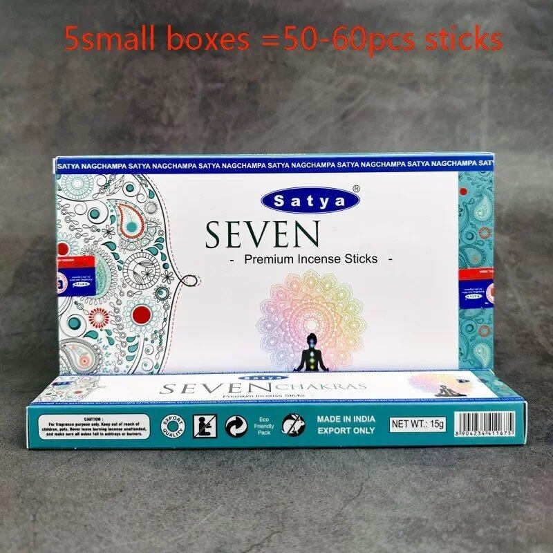 5BOX ナグ チャンパ インドインセンス コレクション サティヤ ハンドメイドスティック 6種類の香り リフレッシュする薬用アロマ ホームメディテーション用 香り: 並行輸入品
