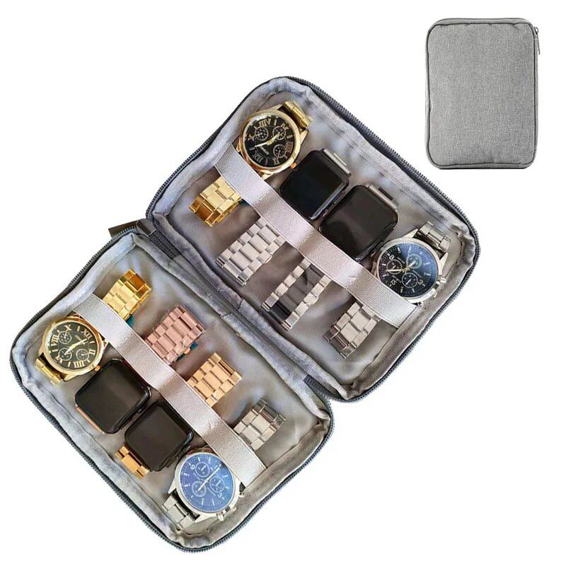Multifunctional 8-Slot Travel Watch Organizer, Watch Case, Watch Holder, Watch Band Storage Case for Apple Watch Bands and Straps (Imported)
