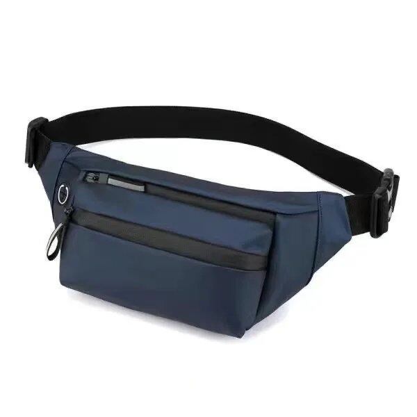 Men's Oxford Waist Chest Bag, Slim Fit Outdoor Sports Pouch, Small Size for Running, Fanny Pack, Crossbody Chest, Money Belt Bag; Ships from: Parallel Import