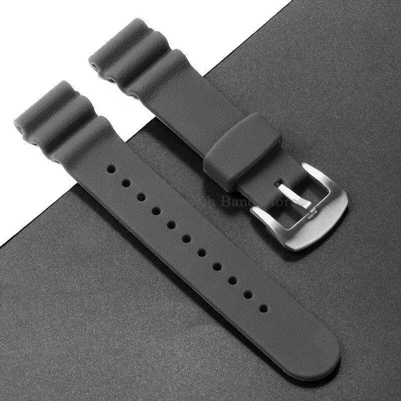 22mm Watch Strap for Seiko 007, Omega Dive Watch, Tudor Sport, Men's Waterproof Rubber Bracelet, Band Color: 22mm; Band Width: 22mm, Parallel Import