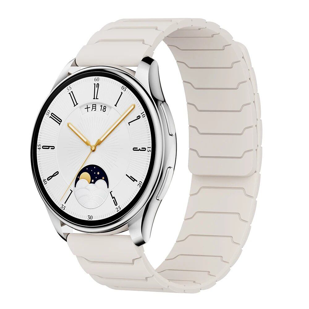 Compatible with Samsung Galaxy Watch 7/6/5/4/3 and Huawei Watch GT5/4/3 Pro (46mm), 22mm/20mm Magnetic Silicone Band, Ultimate Comfort, Band Color: mm, Parallel Import