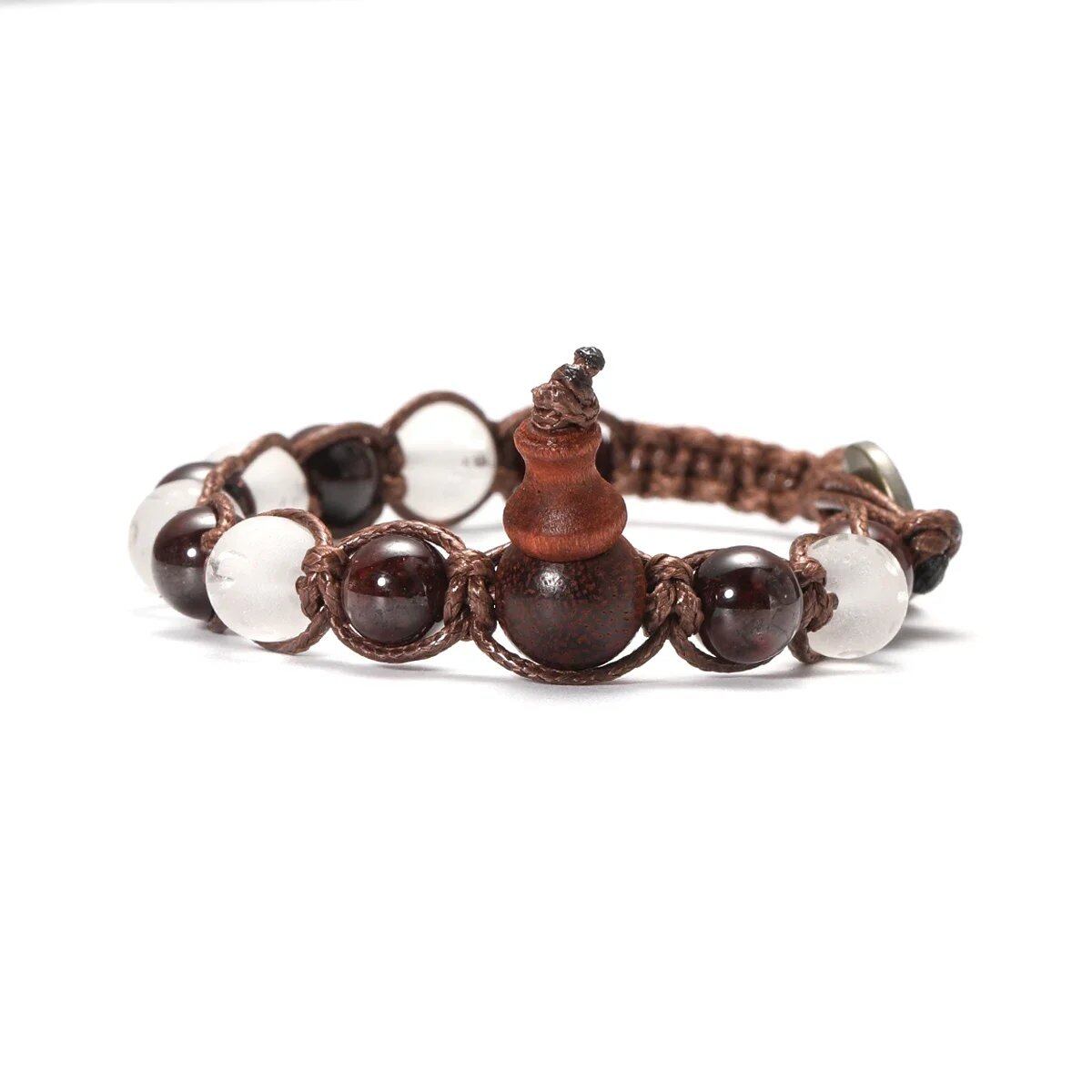 Natural Stone Prayer Bracelet, Tibetan Prayer Beads, Handmade Men's and Women's Bracelet, Yoga & Meditation Jewelry, Metal Color: Style, Parallel Import