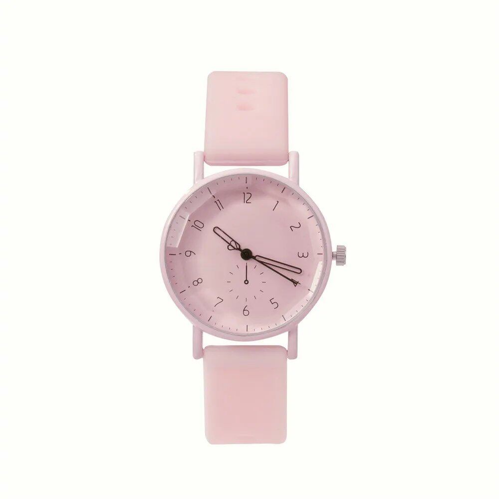 Pink digital simple ladies' dress watch, designer fashion watch, 2023 new arrival, casual silicone strap, quartz movement, ladies' watch, gift clock; Ships from: Parallel import