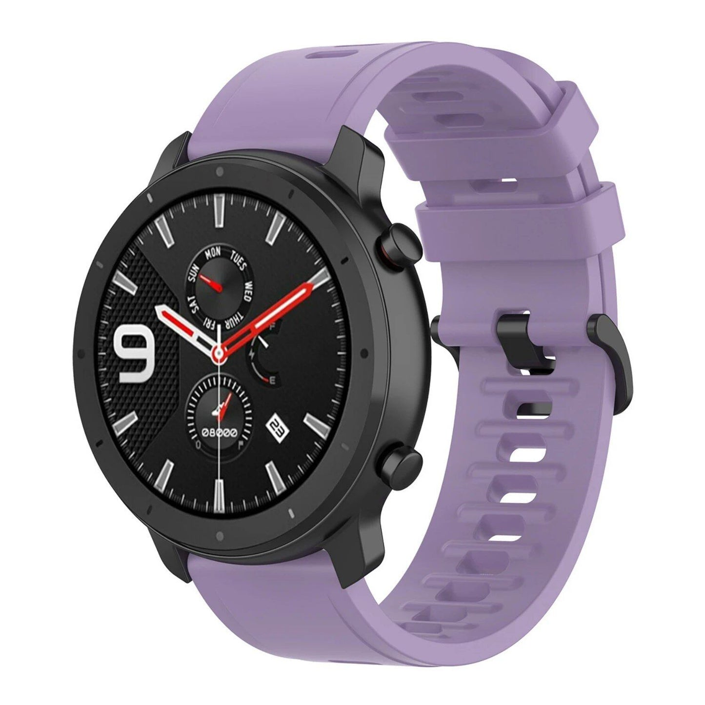 Compatible with Amazfit GTR 47mm/2/2e/Stratos 3/GTR 4/3 Pro/GTS 4 Mini/2/2E/3, 20mm/22mm Silicone Band Strap, Replacement Band, Band Color: mm, Universal, Imported