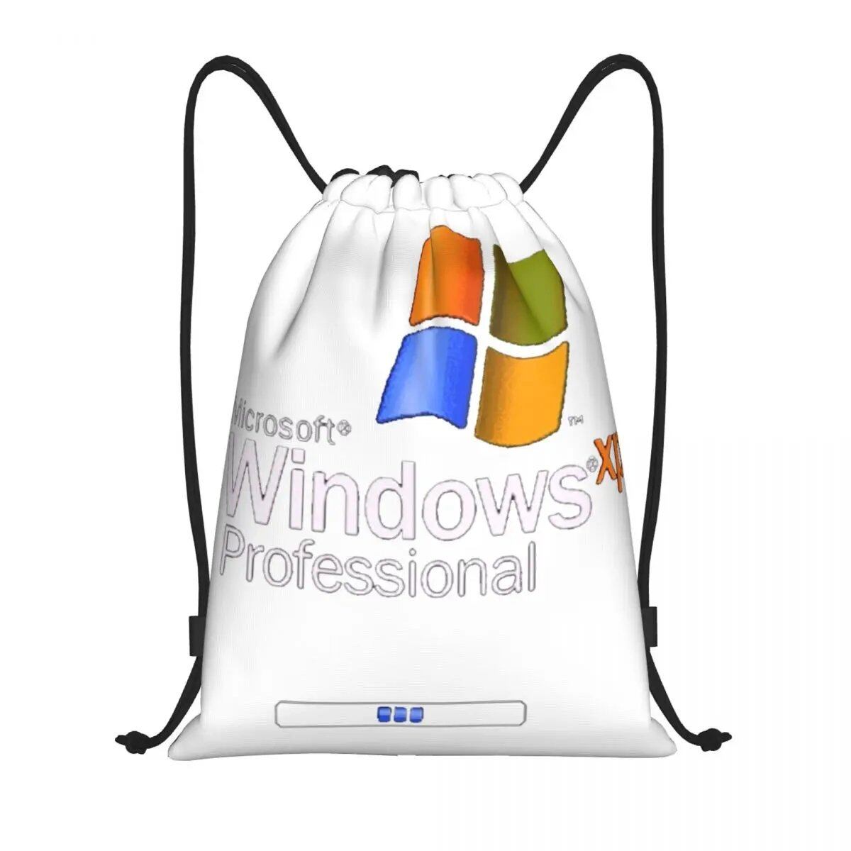 Windows XP コラージュ バックパック 多機能 ポータブル ドローストリング バンドルポケット スポーツバッグ 旅行 通学用 ブックバッグ サイズ: 並行輸入品