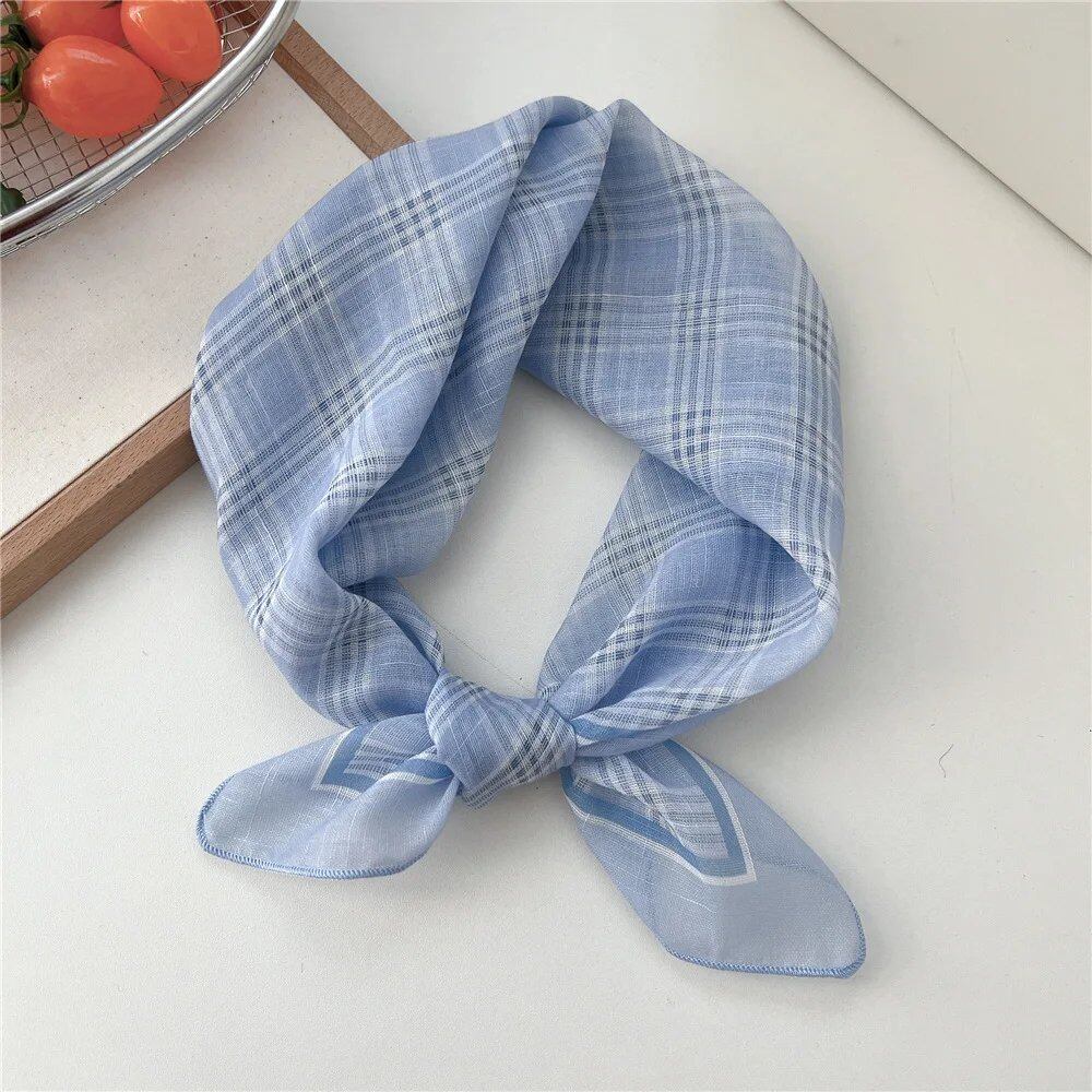 Women's Fashion Bandana Cotton Headscarf Small Hijab Floral Print Handkerchief Hair Scarf Headband Neck Scarf Size: One Size Fits Most; Parallel Import