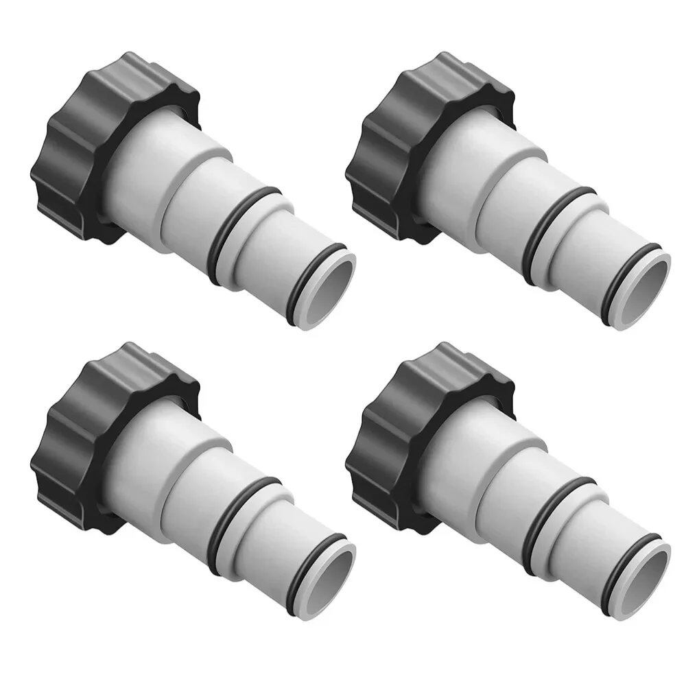 Set of 1, 2, 3, 4, or 5 Threaded Replacement Hose Adapters for Intex Pumps and Above-Ground Pool Filters. Also includes Pool Pipe Hose Holders. Color: Parallel Import.