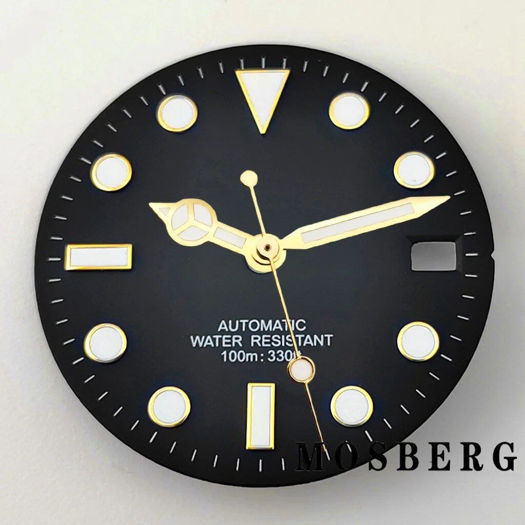 28.5mm Dial (with Luminova) Automatic Movement Replacement for NH35/NH36, Color: Hands Included, Parallel Import