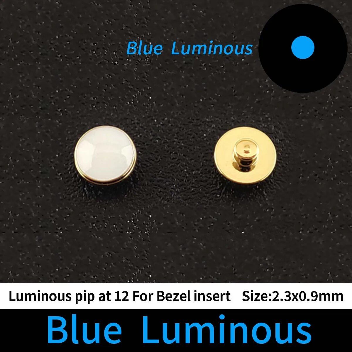 Green and Blue Luminous Spot for 12 o'clock Ceramic Bezel Insert; Ships from: Parallel Import