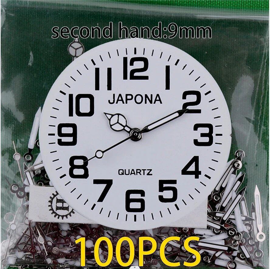 100-Piece Clock Hand Set for TMI PC Series, VJ Series, PC21 Hand, VH31 Hand, Compatible with VJ20, VJ21, VJ24, VJ22, VJ23, VJ14, VJ12, VJ34, VJ32, VJ33, VJ42, Parallel Import