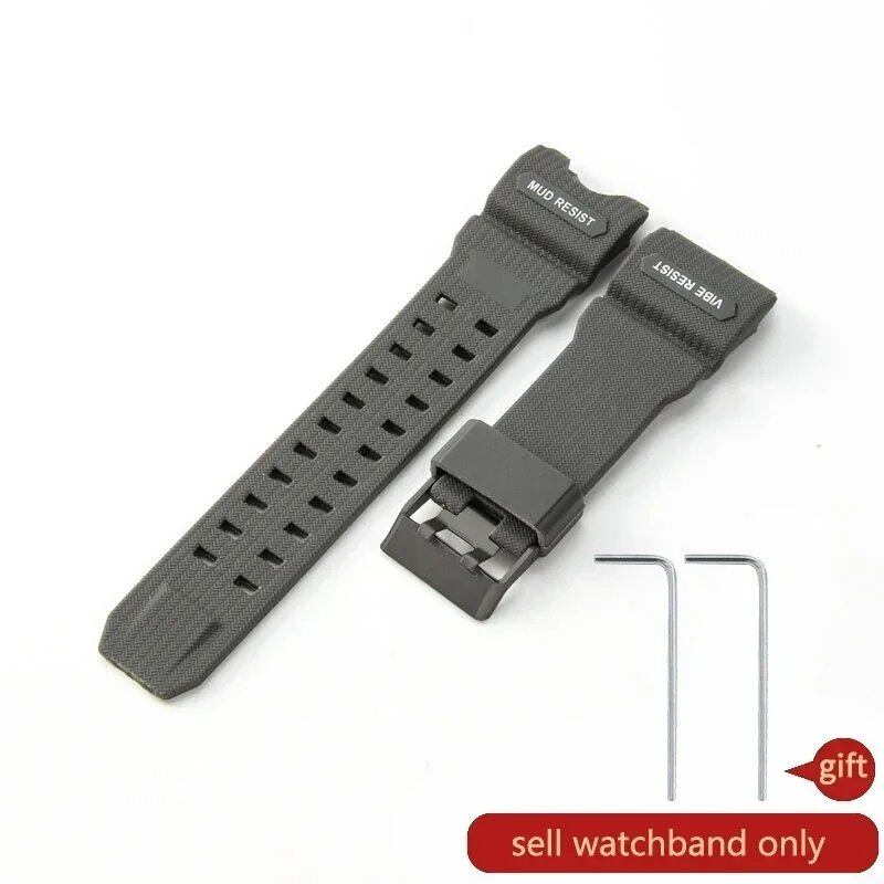 Premium, lightweight, breathable, skin-friendly silicone watch band for Casio G-SHOCK Mudmaster GWG-1000-1A/A3/1A1 GB/GG. Band Color: Parallel Import.