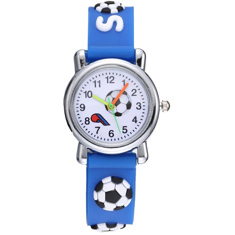 Cute Soccer Character Kids' Watch, Soccer Quartz Watch with Soft Silicone Band, Creative Gift for Boys and Girls, Parallel Import
