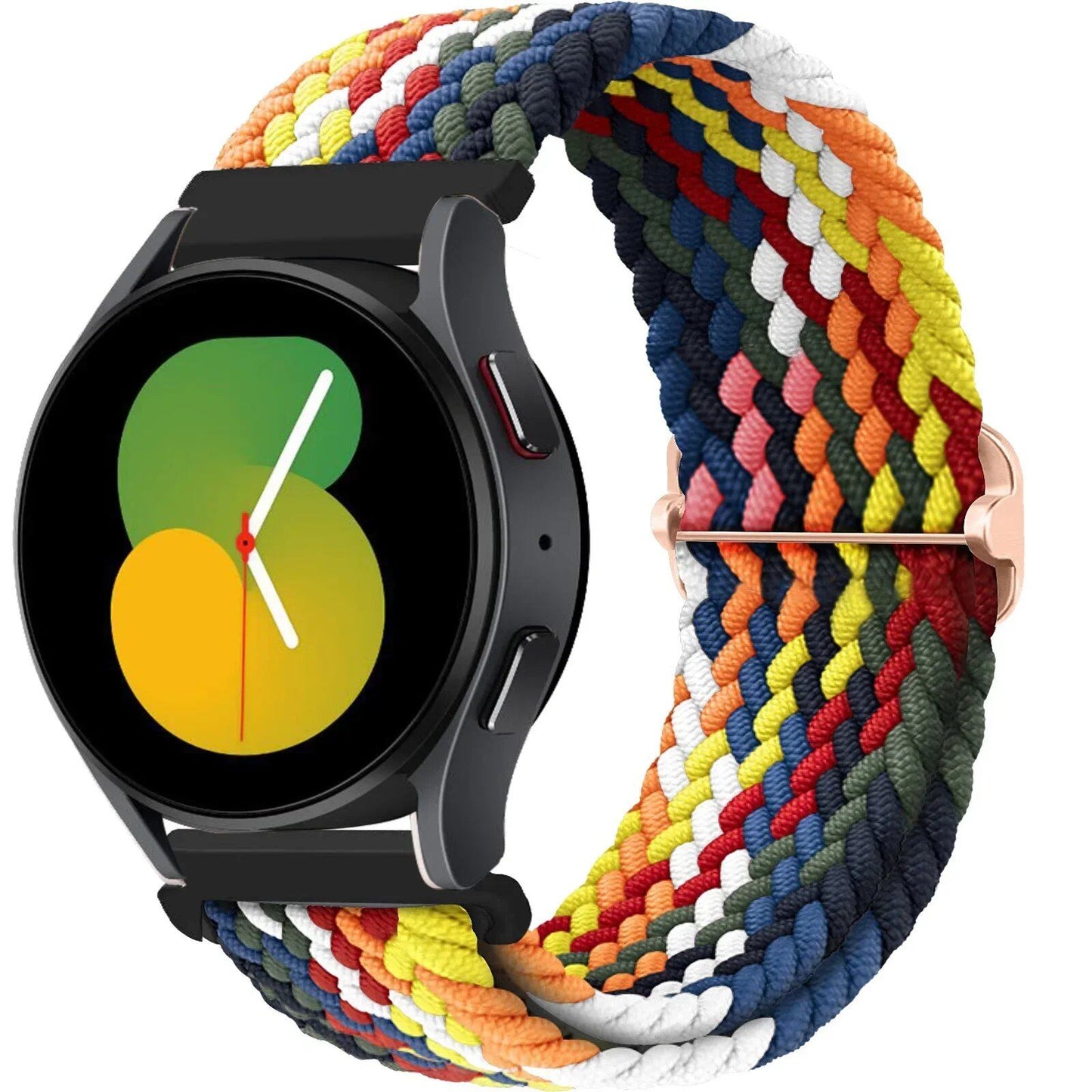 Compatible with Samsung Galaxy Watch 7, 6, 5, and 4 (40mm, 44mm, 6 Classic, 43/47mm), 20mm and 22mm nylon straps. Compatible with Huawei Watch 3 and 4 Pro, Solo Loop woven bands. Band Color: mm; Ships from: Parallel Import.