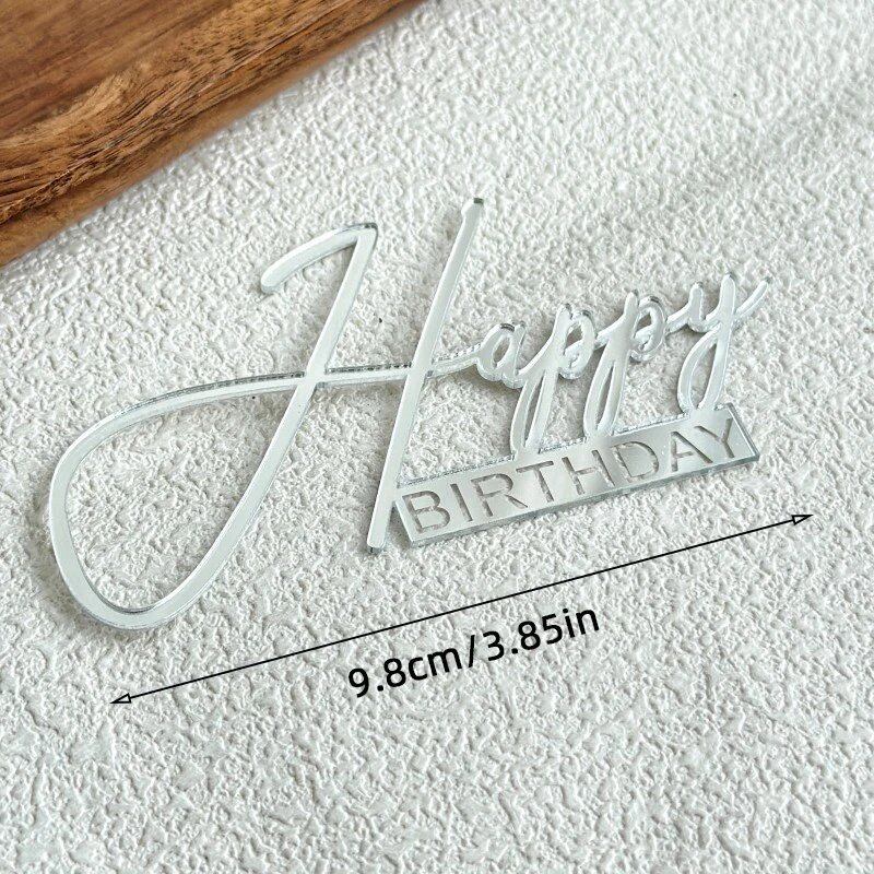 Set of 1, 3, or 5 Acrylic Birthday Queen Gold Cake Topper for Happy Birthday Party Side Cake Decorations. Size: Parallel Import.