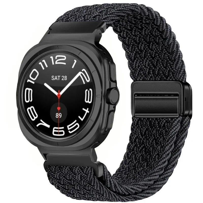 Replacement Nylon Loop Strap for Samsung Galaxy Watch Ultra (47mm) with Magnetic Buckle, Compatible with Galaxy Watch 7 Ultra, Band Color: Compatible with Galaxy Watch Ultra; Band Width: Compatible with Galaxy Watch Ultra (Parallel Import)