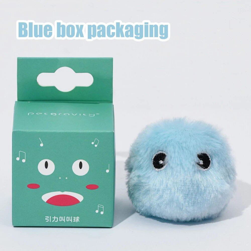 1/3-Piece Interactive Ball, Smart Cat and Dog Toy, Plush Toy with Electric Catnip, Training Toy for Kittens, Touch Sound, Pet Supplies, Squeaky Ball, Size: Small; Color: Parallel Import