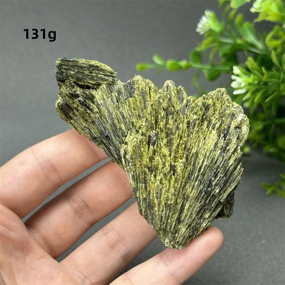 Natural Green Tourmaline Rough Stone Specimen Collection for Aura Healing, Meditation, and Energy Chakra Use. Gemstone Home Furnishing Gift. Parallel Import.