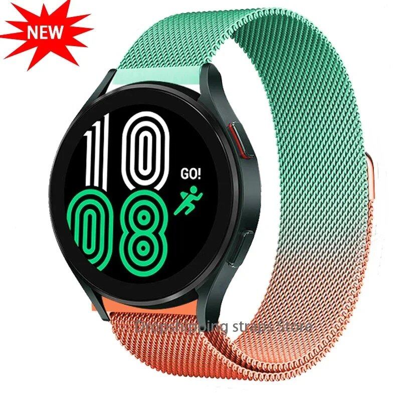 Milanese Loop Band for Samsung Galaxy Watch 6/5/4 Classic, Metal Strap, 20mm/22mm Bracelet, Compatible with Huawei GT/Amazfit GTS 4/GTR 2e/Bip 3-5, Parallel Import